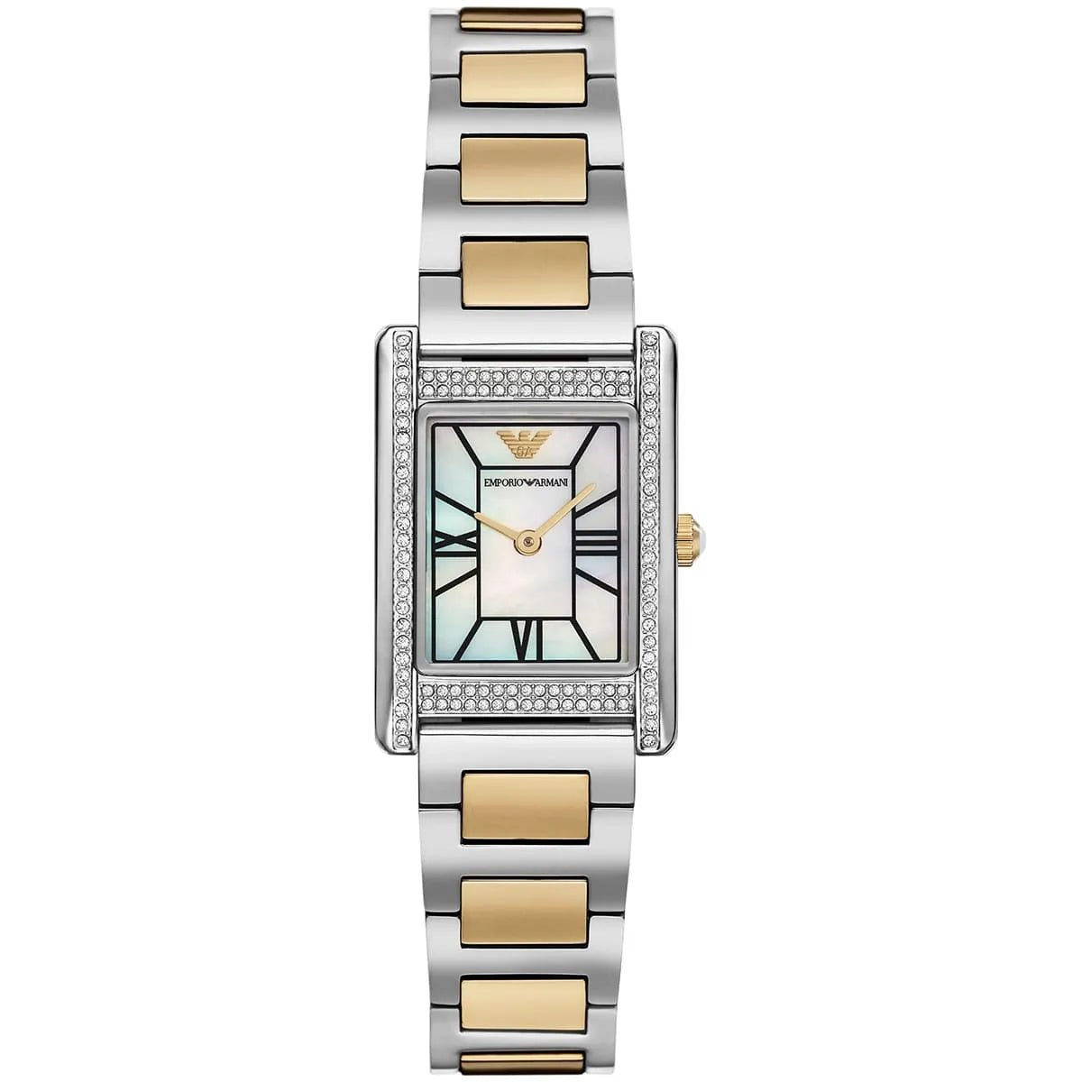 Emporio Armani Genni White Dial and Two Tone Steel Bracelet 32mm Women's Watch | AR11642 | TIME Watches
