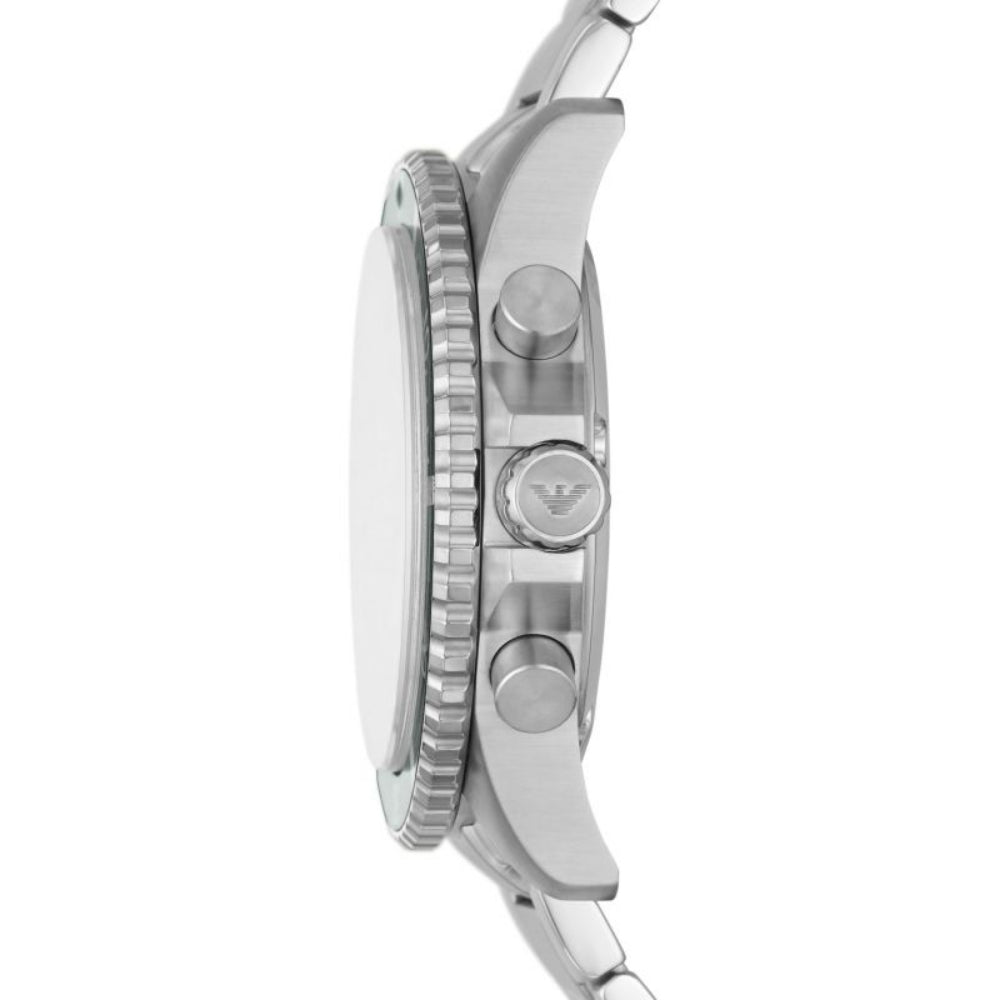 Emporio Armani World Explorer Silver Dial and Silver Stainless Steel 42mm Men's Watch | AR11500