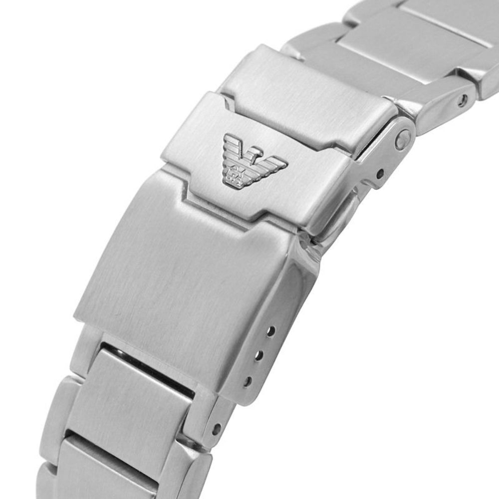 Emporio Armani World Explorer Silver Dial and Silver Stainless Steel 42mm Men's Watch | AR11500