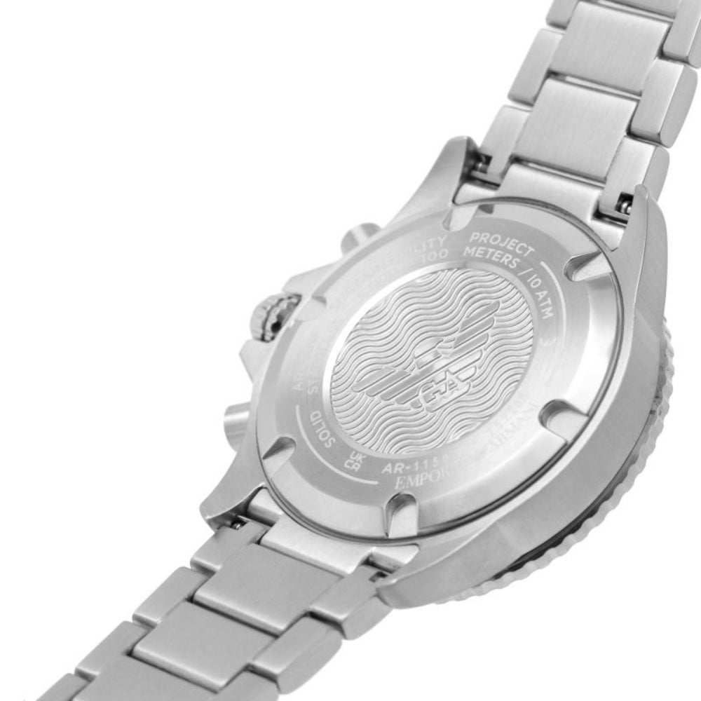 Emporio Armani World Explorer Silver Dial and Silver Stainless Steel 42mm Men's Watch | AR11500