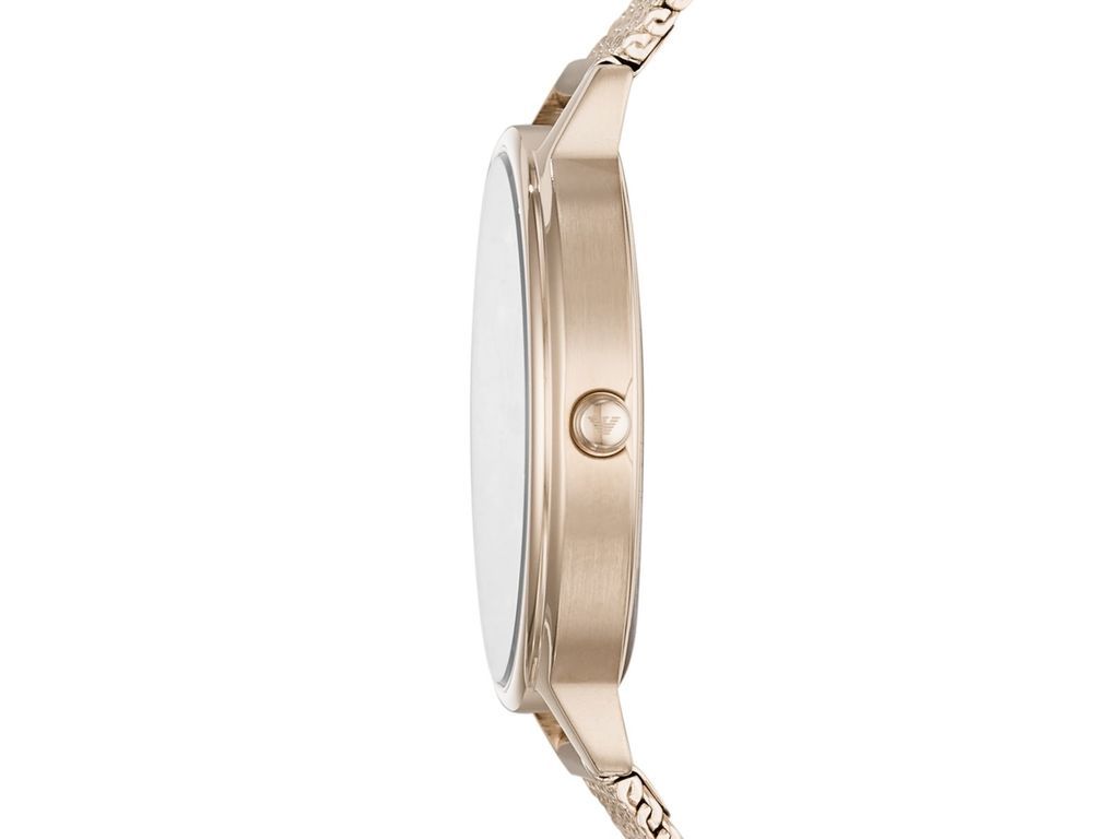 Emporio Armani Kappa Pink Dial and Silver Leather 38mm Women's Watch | AR11129