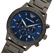 Emporio Armani Mario Gunmetal Dial and Gunmetal Stainless Steel 44mm Watch | AR80045