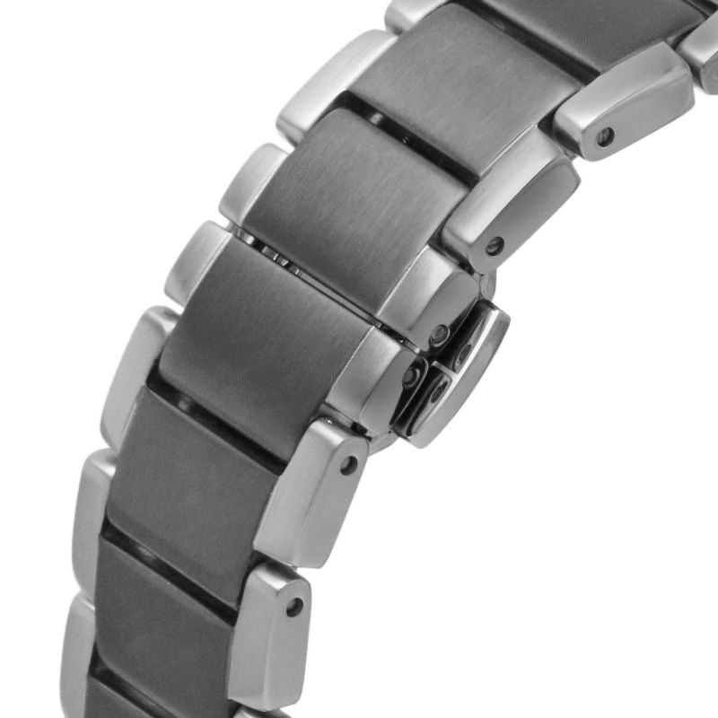 Emporio Armani Mario Black Dial and Silver Leather 44mm Men's Watch | AR11391