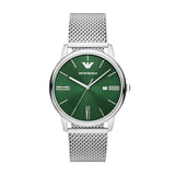 Emporio Armani Three-Hand Date Stainless Steel Mesh Men's Watch | AR11578