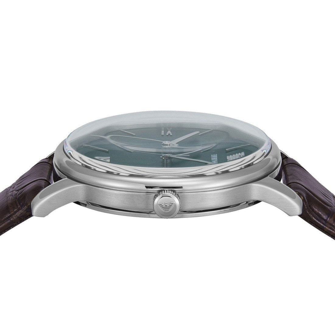 Emporio Armani Minimalist Green Dial and Brown Leather 43mm Men's Watch | AR11672 | TIME Watches