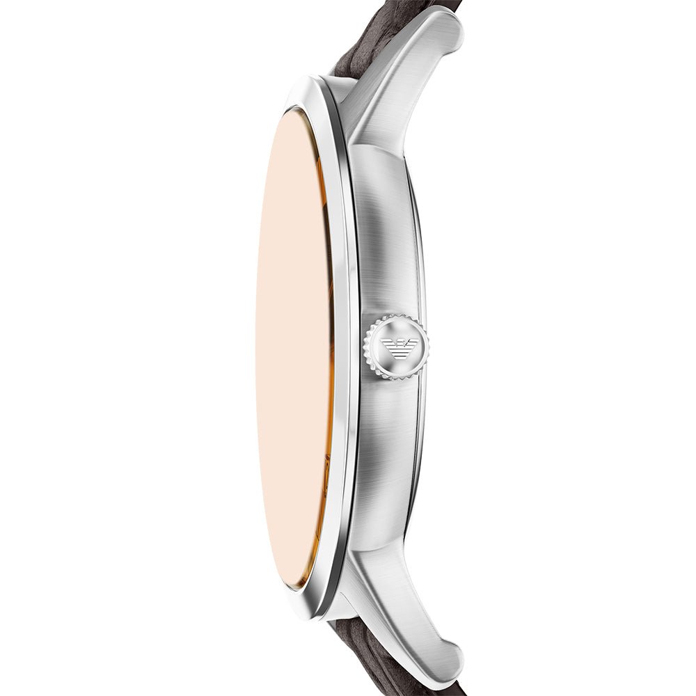 Emporio Armani Renato Gold Dial and Brown Leather 43mm Men's Watch | AR11783 | TIME Watches