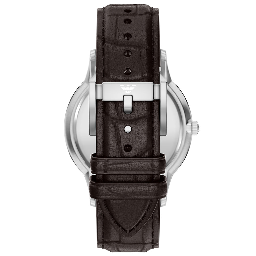 Emporio Armani Renato Gold Dial and Brown Leather 43mm Men's Watch | AR11783 | TIME Watches