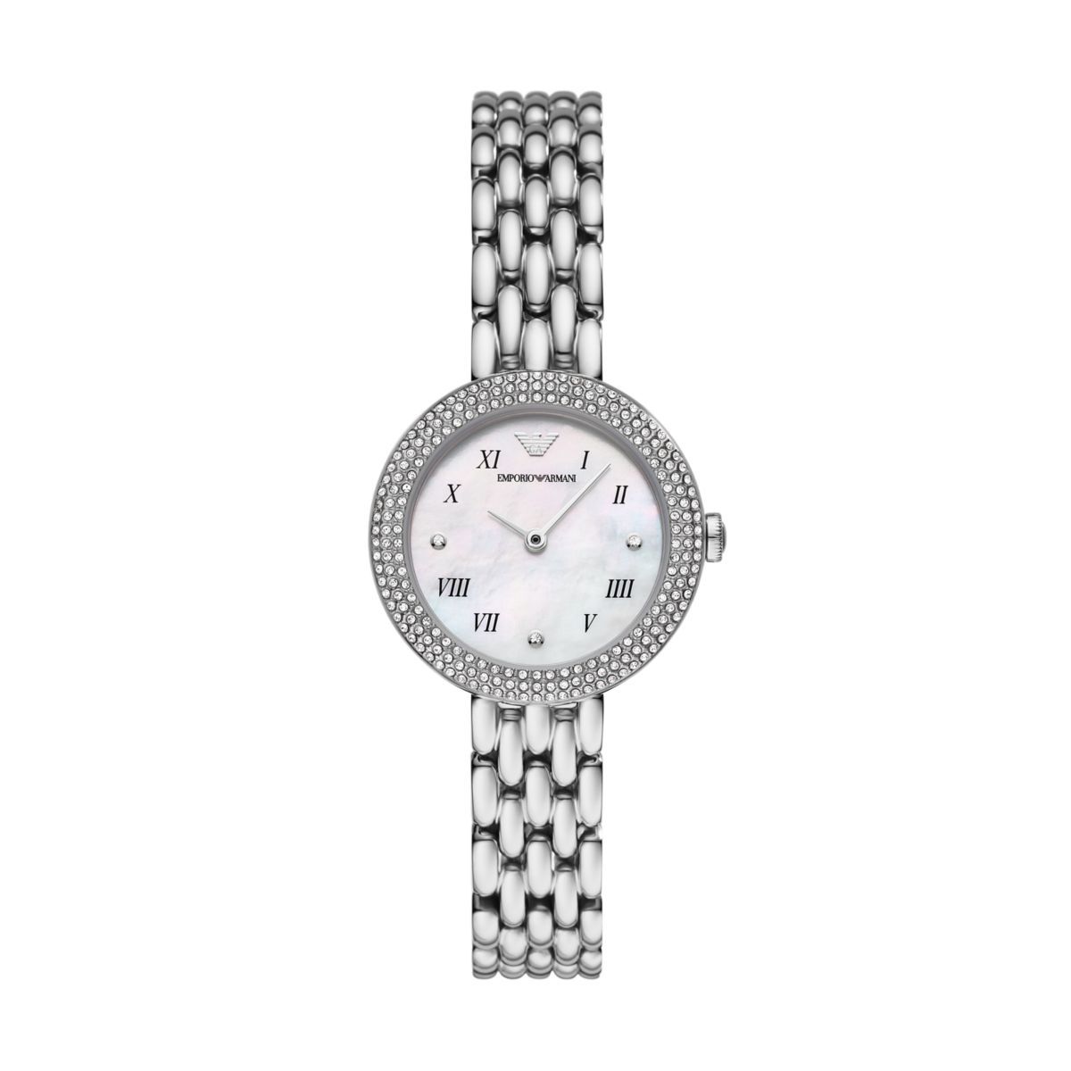 Emporio Armani Rosa Silver Dial and Silver Stainless Steel 30mm Women's Watch | AR11354