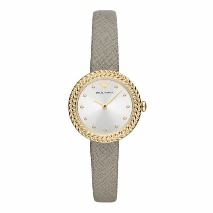 Emporio Armani Rosa Rose Gold Dial and Taupe Leather 38mm Women's Watch | AR11533