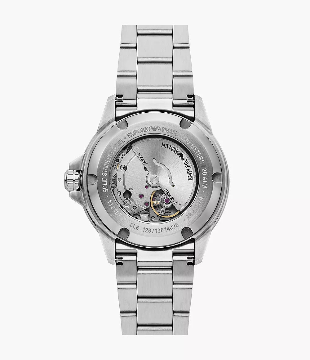 Emporio Armani Sea Explorer Automatic Stainless Steel Men's Watch | AR60079 | Time Watch Specialists