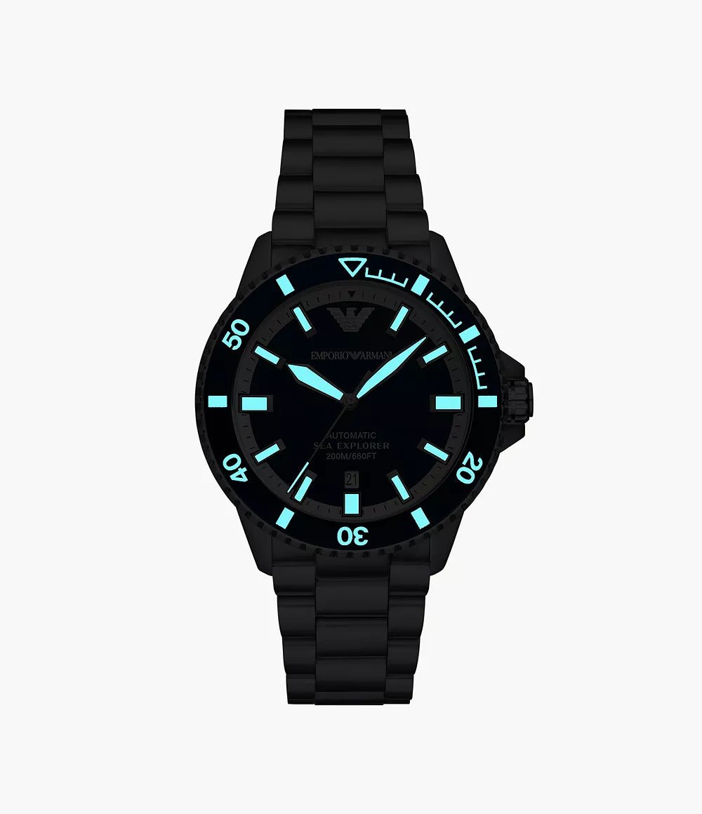 Emporio Armani Sea Explorer Automatic Stainless Steel Men's Watch | AR60079 | Time Watch Specialists