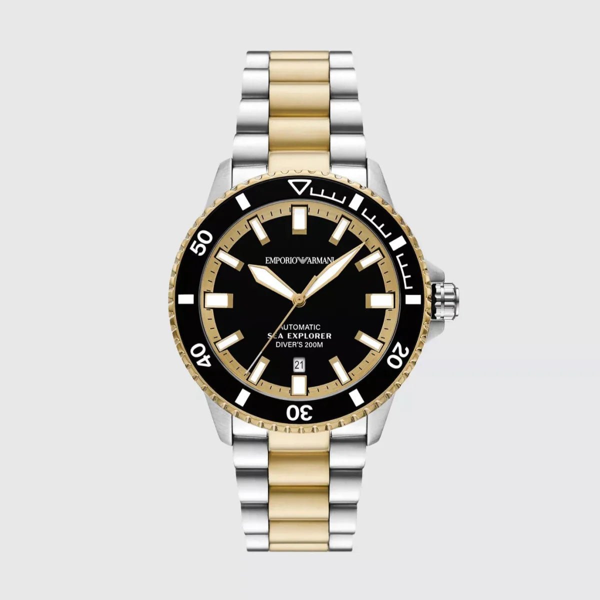 Emporio Armani Sea Explorer Blue Dial and Two - Tone Stainless Steel 43mm Men's Watch | AR60089 | TIME Watches