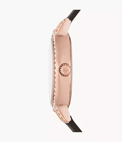 Emporio Armani Classic Silver Dial and Brown Leather 32mm Women's Watch | AR11555