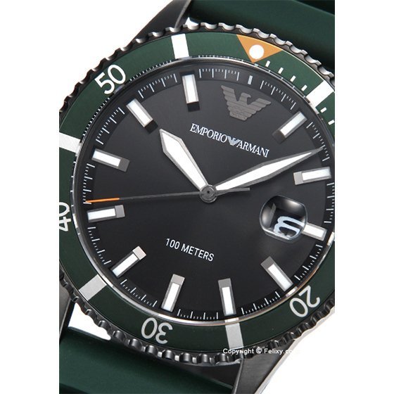 Emporio Armani Ruggero Green Dial and Green Stainless Steel 44mm Men's Watch | AR11464