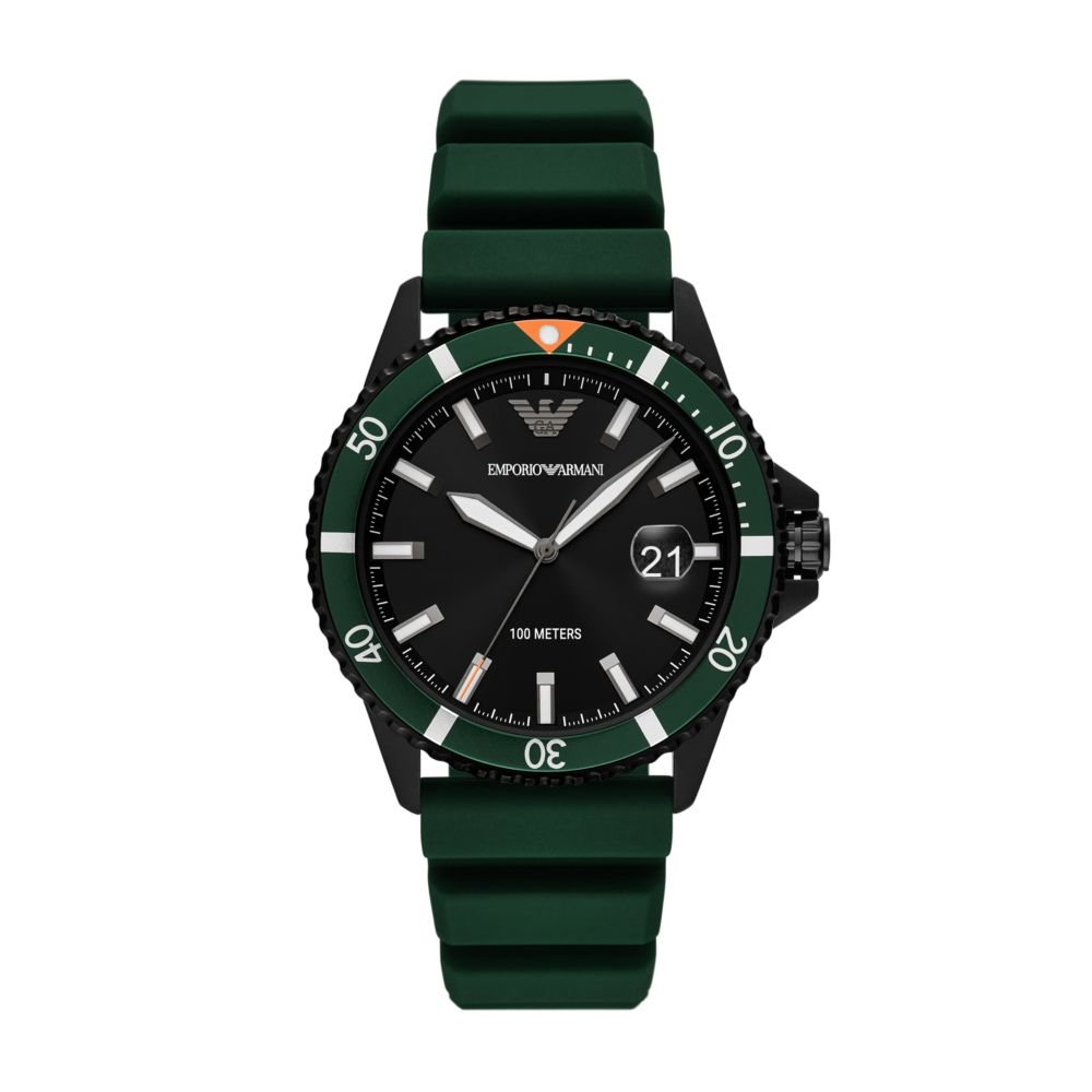Emporio Armani Ruggero Green Dial and Green Stainless Steel 44mm Men's Watch | AR11464