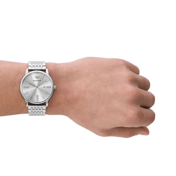 Emporio Armani Three-Hand Date Stainless Steel Men's Watch | AR11599