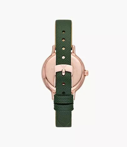 Emporio Armani Classic Mother of Pearl Dial and Green Leather 32mm Women's Watch | AR11577