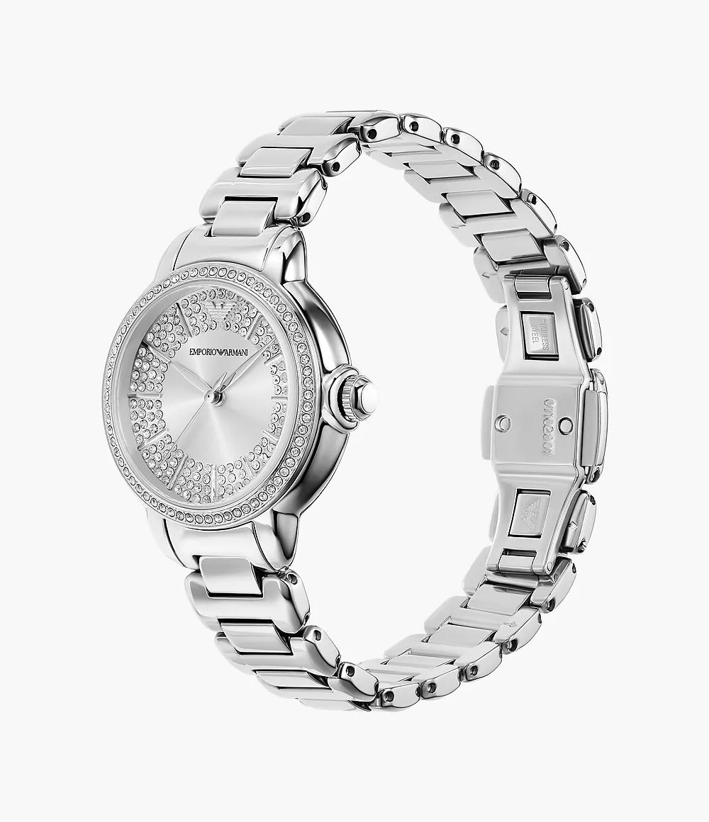 Emporio Armani Three - Hand Stainless Steel Woman's Watch | AR11632 | Time Watch Specialists