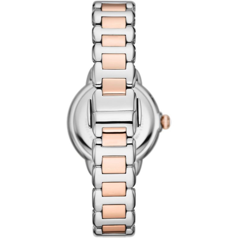 Emporio Armani Classic Silver Dial and Two-Tone Stainless Steel 32mm Women's Watch | AR11567