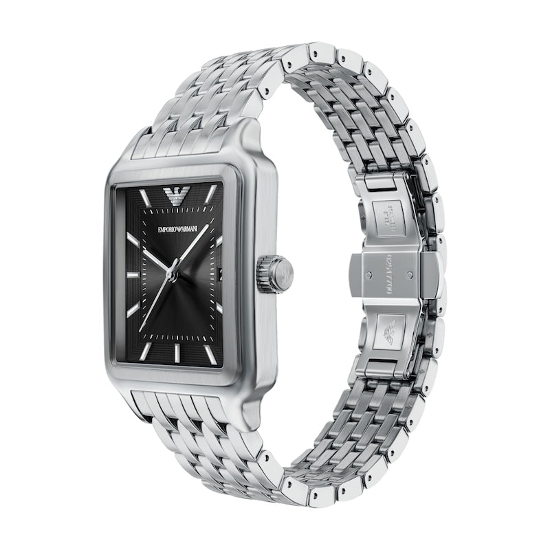 Emporio Armani Vintage Black Dial and Silver Steel Bracelet 32mm Unisex Watch | AR11755 | TIME Watches