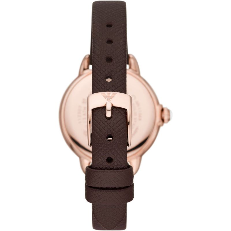 Emporio Armani Classic Mother of Pearl Dial and Silver Leather 32mm Women's Watch | AR11568