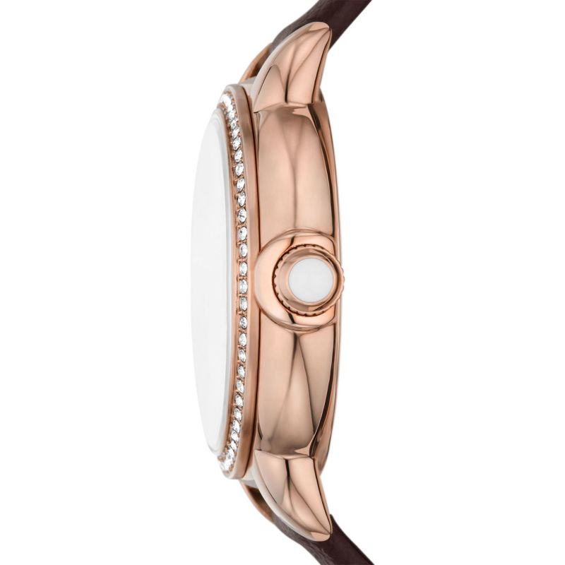 Emporio Armani Classic Mother of Pearl Dial and Silver Leather 32mm Women's Watch | AR11568