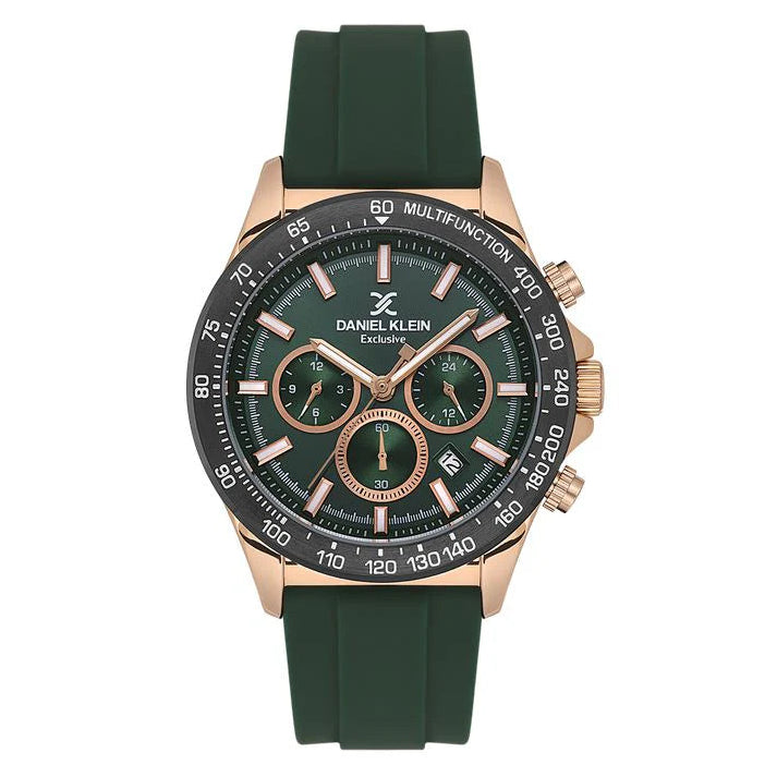 Daniel Klein Dark Green Dial Multifunction Stainless Steel Men’s Watch | DK113853-3