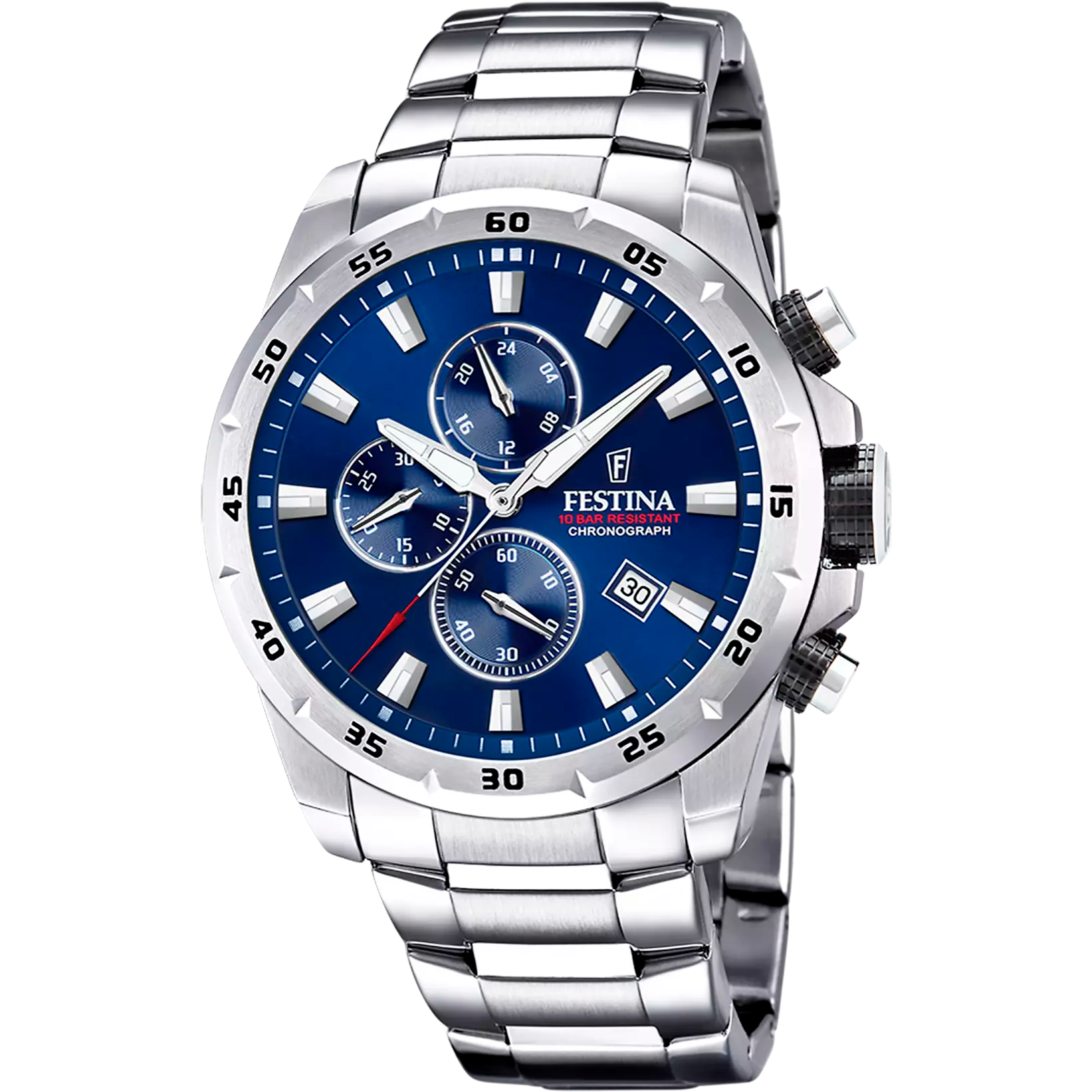 Festina Timeless Chronograph Quartz Blue Stainless Steel Men's Watch | F20463/2