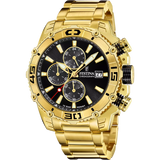 Festina Timeless Chronograph Black Dial Gold PVD Stainless Steel Men's Watch | F20492/4