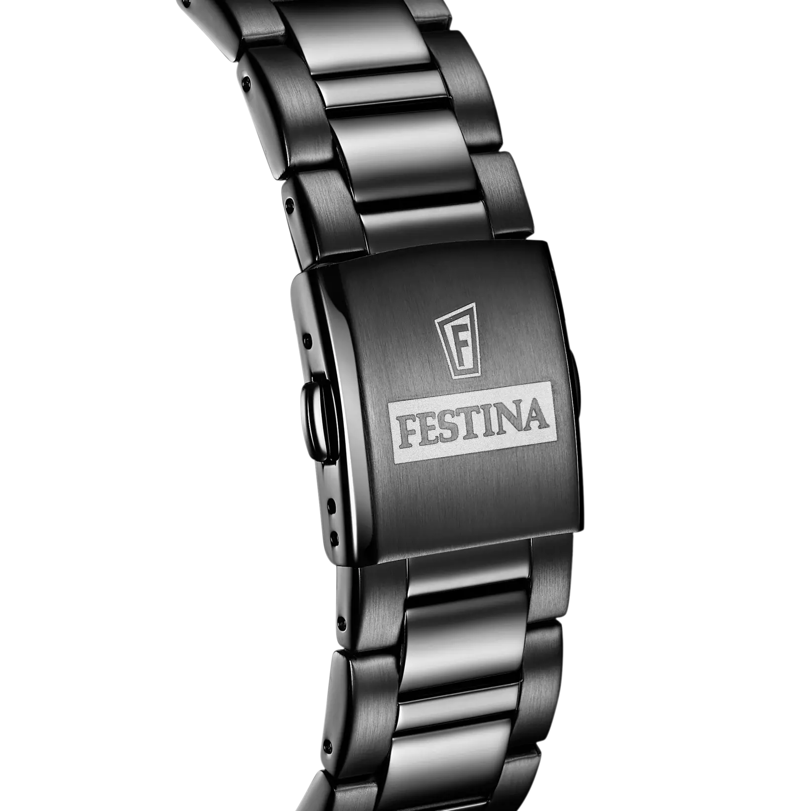 Festina Ceramic Quartz Chronograph Black Rose Gold Subdials Stainless Steel Men's Watch | F20578/1