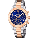 Festina Boyfriend Quartz Chronograph Mother Of Pearl Rose Gold PVD Women's Watch | F20605/3