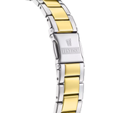 Festina Mademoiselle Quartz Silver Grey Dial Gold Roman Numerals Two Tone Rose Gold PVD Stainless Steel Women's Watch | F20618/1