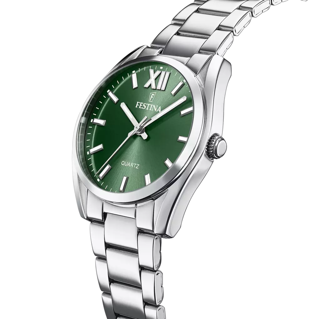 Festina Boyfriend Quartz Sunray Deep Green Stainless Steel Women's Watch | F20622/4