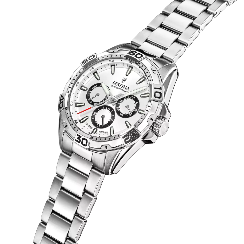 Festina Multifunction Quartz White Dial Stainless Steel Men's Watch | F20623/1