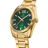 Festina Boyfriend Quartz Sunray Deep Green Stainless Steel Gold PVD Women's Watch | F20640/4