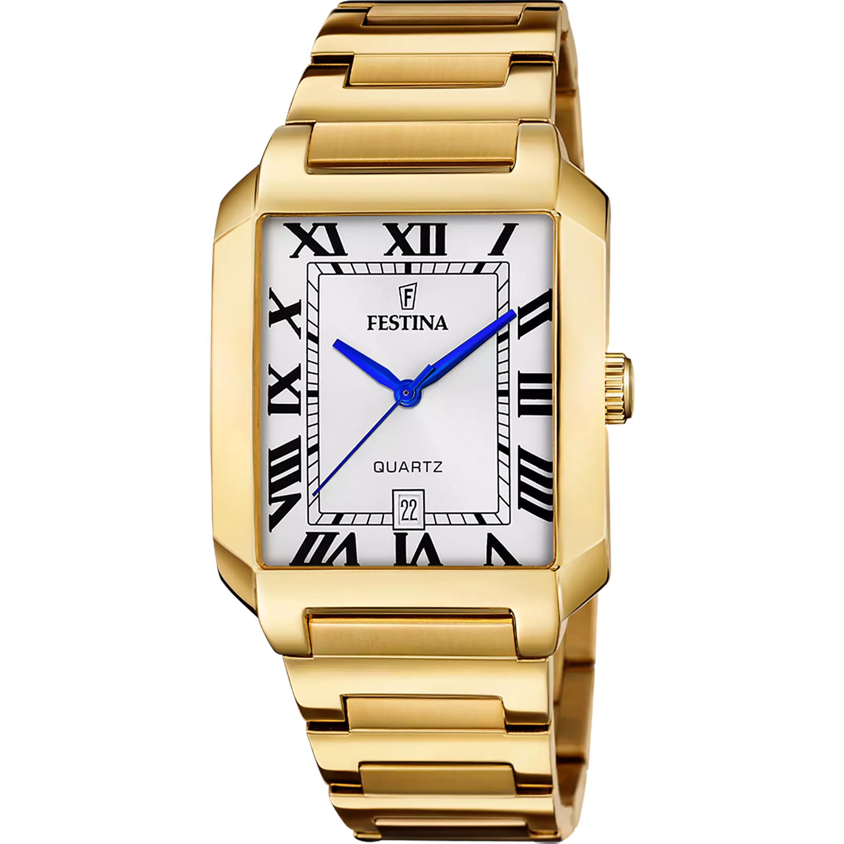Festina On The Square Quartz Rectangular Gold PVD Stainless Steel Men's Watch | F20678/1