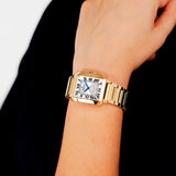 Festina On The Square Quartz Rectangular Gold PVD Stainless Steel Women's Watch | F20680/1