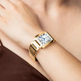 Festina On The Square Quartz Rectangular Gold PVD Stainless Steel Women's Watch | F20680/1