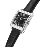 Festina On The Square Quartz Rectangular Black Dial Black Leather Unisex Watch | F20681/3