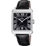 Festina On The Square Quartz Rectangular Black Dial Black Leather Unisex Watch | F20681/3