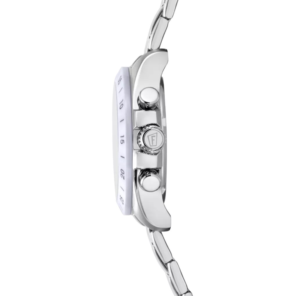 Festina Ceramic Quartz Chronograph Mother Pearl Stainless Steel Women's Watch | F20693/1