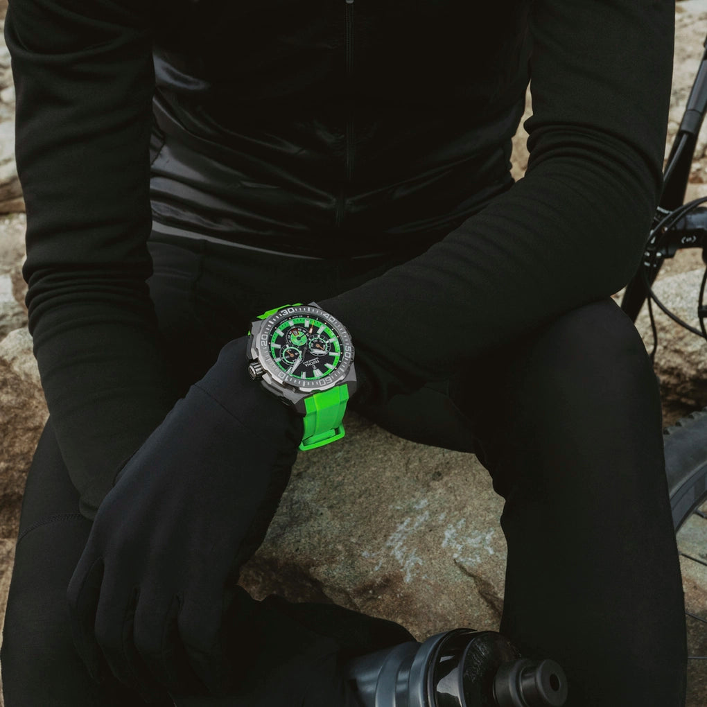 Festina Chrono Bike Quartz Chronograph Green Rubber Men's Watch | F20725/3