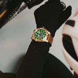Festina Chrono Bike Quartz Chronograph Green Dial Brown Leather Men's Watch | F20728/2