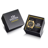 Festina Chrono Bike Quartz Chronograph Black Dial Black Leather Men's Watch | F20728/3