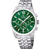 Festina Timeless Chronograph Quartz Green Dial Fluorescent Indices Stainless Steel Men's Watch | F20742/2