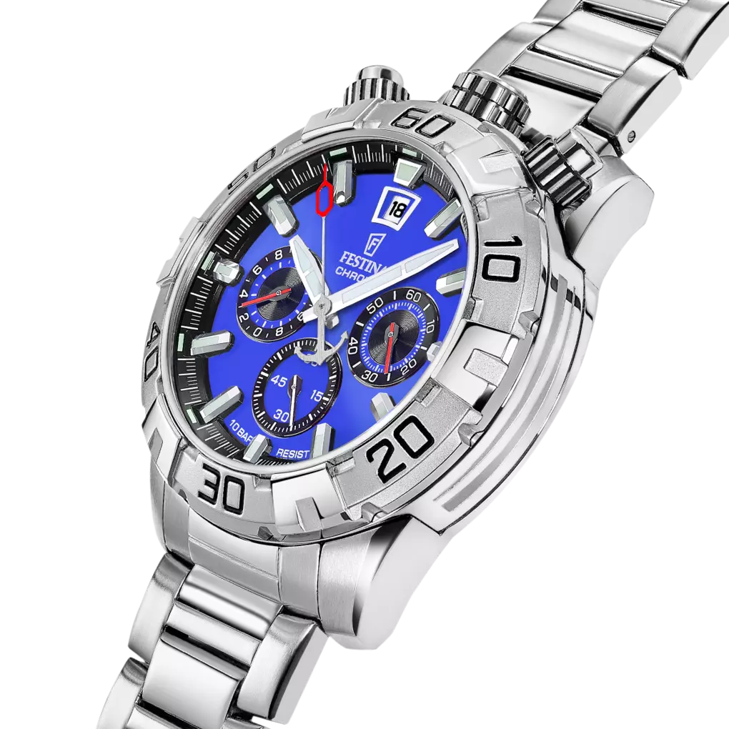 Festina The Originals Bullhead Blue Stainless Steel Mne's Watch | F20743/3