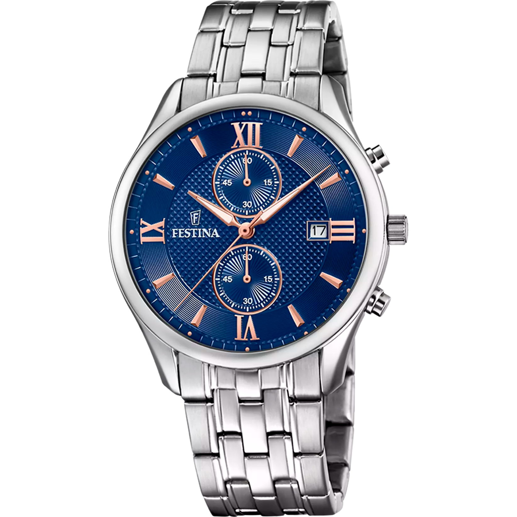 Festina Timeless Chronograph Blue Stainless Steel Men's Watch | F6854/6