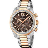 Festina Boyfriend Chronograph Two Tone Woman's Watch | F20608/1 | Time Watch Specialists