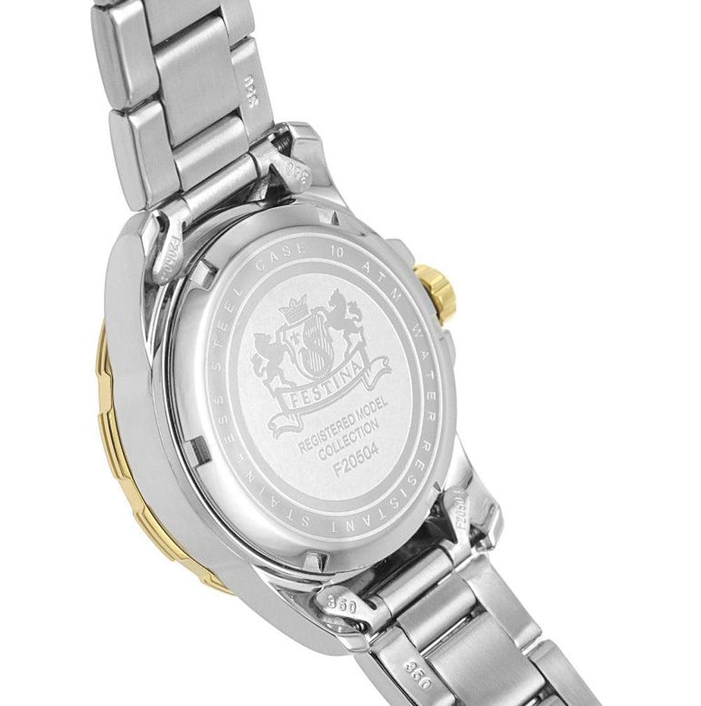 Festina Boyfriend Collection Mother of Pearl Dial 316LStainless Steel with Gold PVD Men’s Watch | F20504/2 | TIME Watches