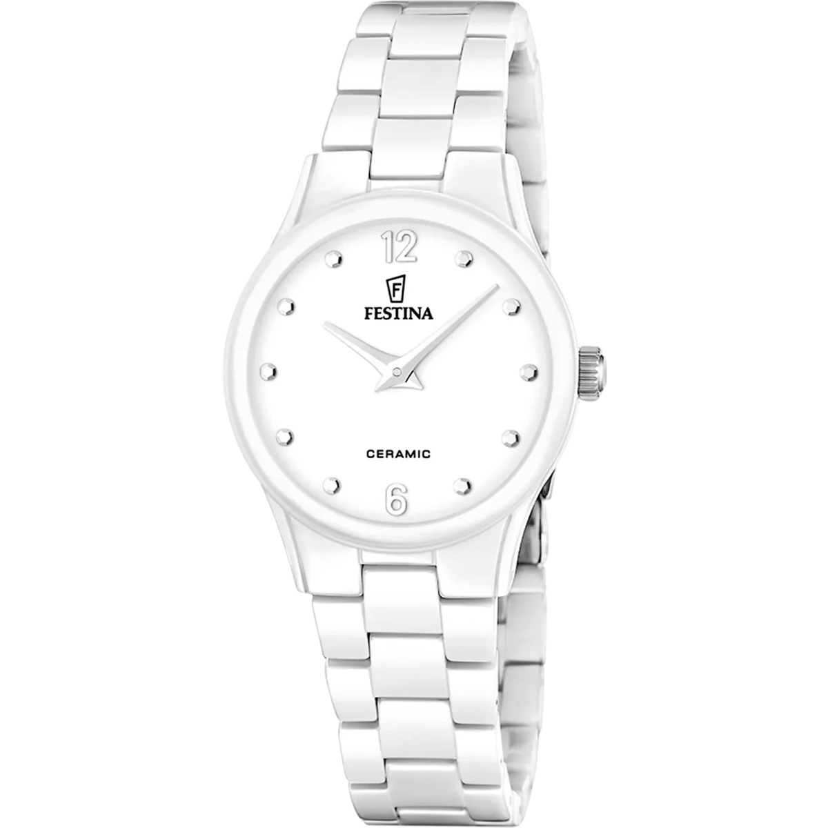 Festina Ceramic White Dial 316L Stainless Steel and white ceramic Men’s Watch | F20497/1 | TIME Watches